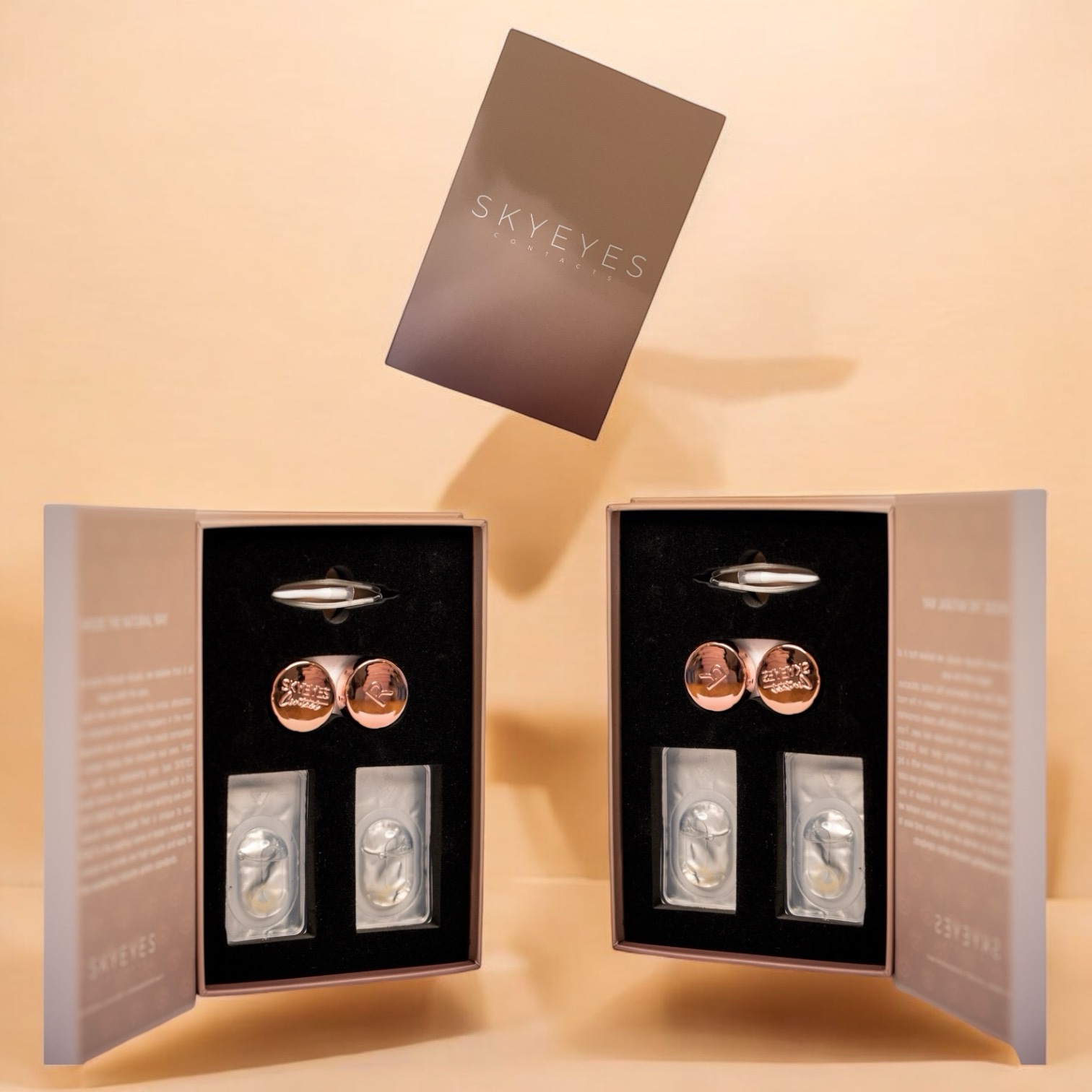 2 זוגות עדשות חצי שנתיות צבעוניות