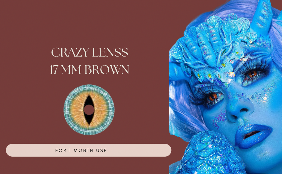 CRAZY LENSES 17MM BROWN – תמונה 2